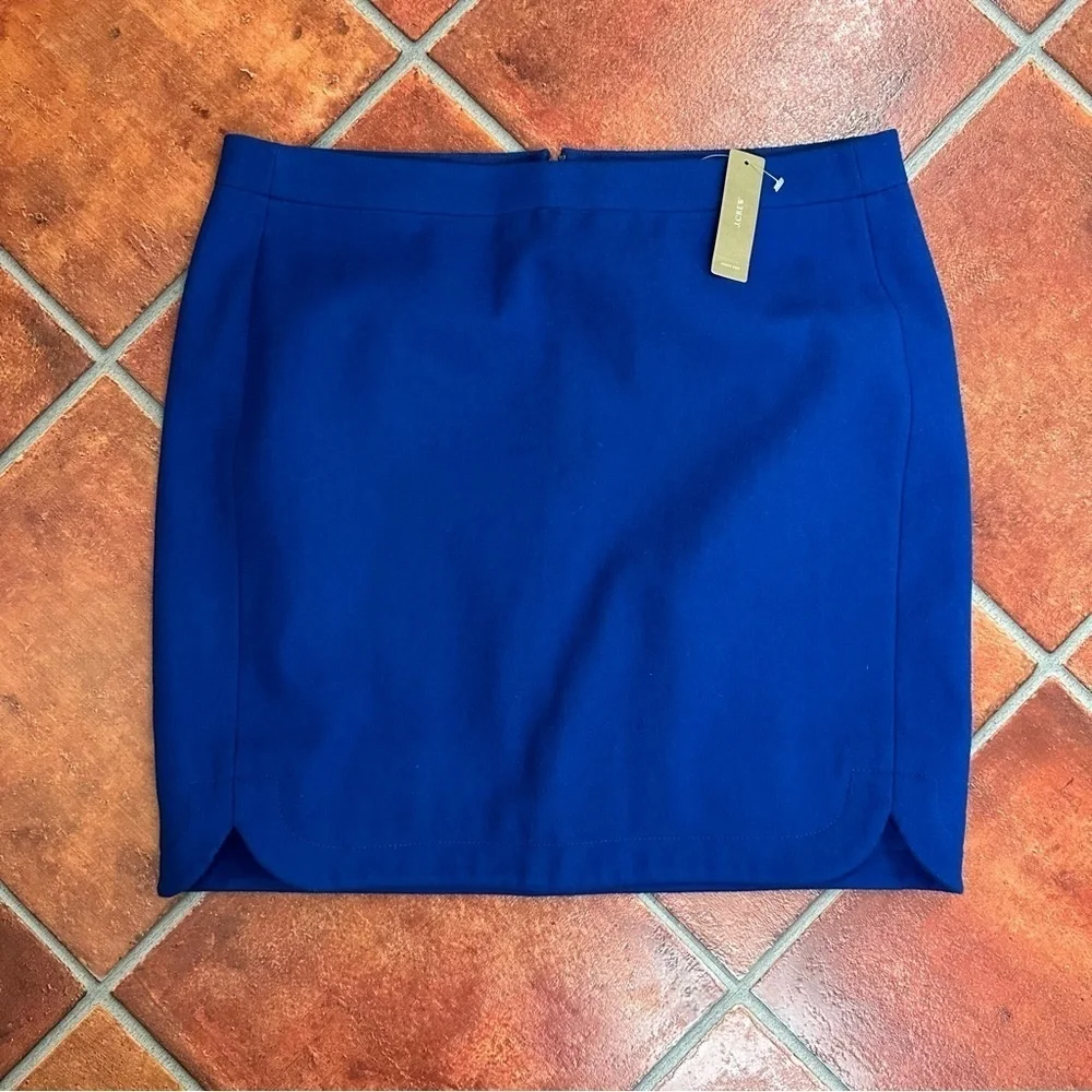 NWT J. Crew Wool Double Notched Skirt - Picture 2 of 16